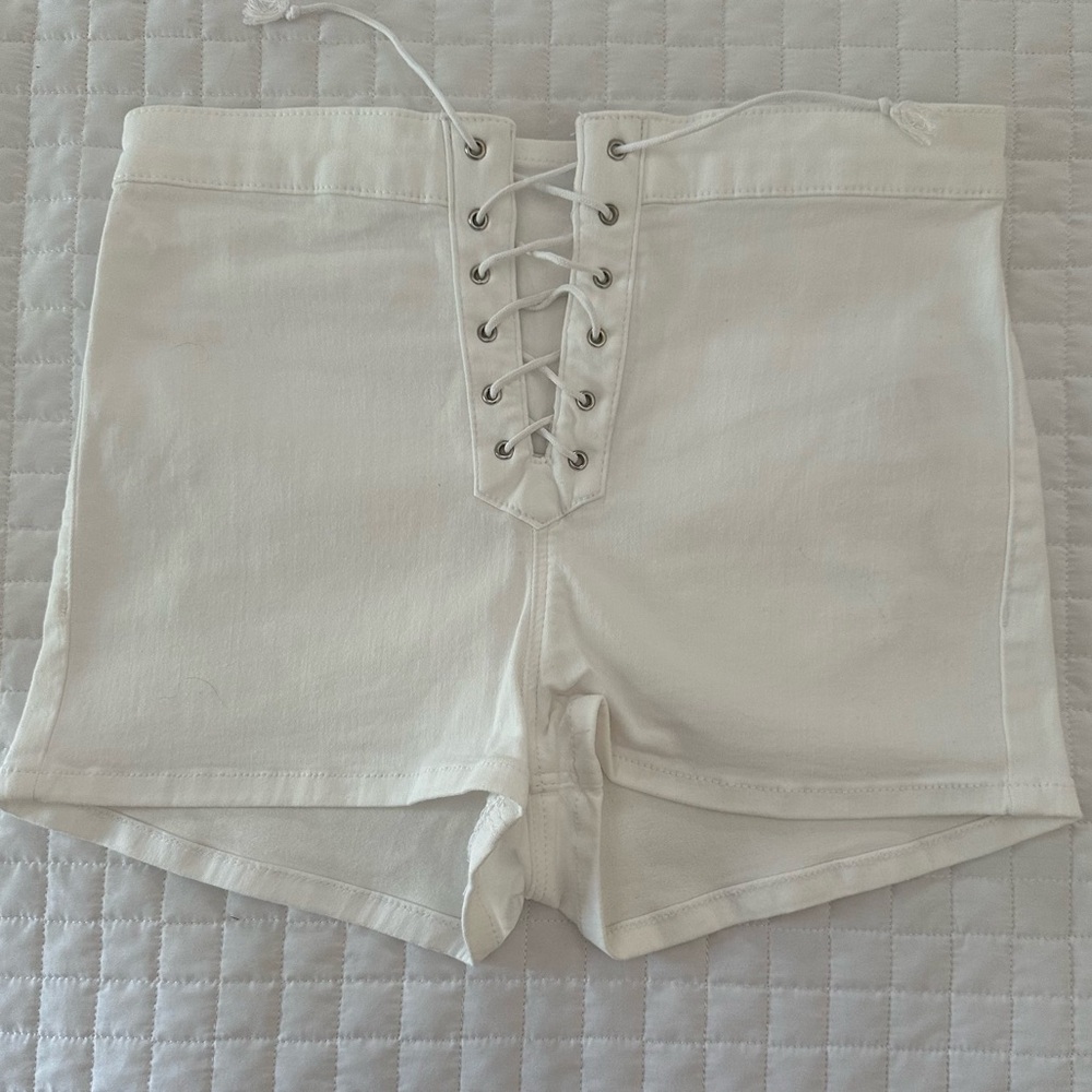 Topshop Joni shorts lace up front